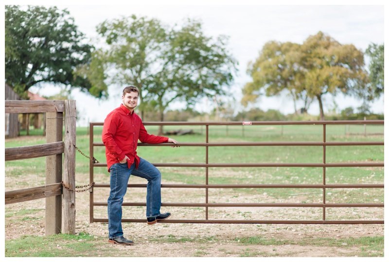 Guy Senior Portrait at Berry Springs Park in Georgetown, Texas