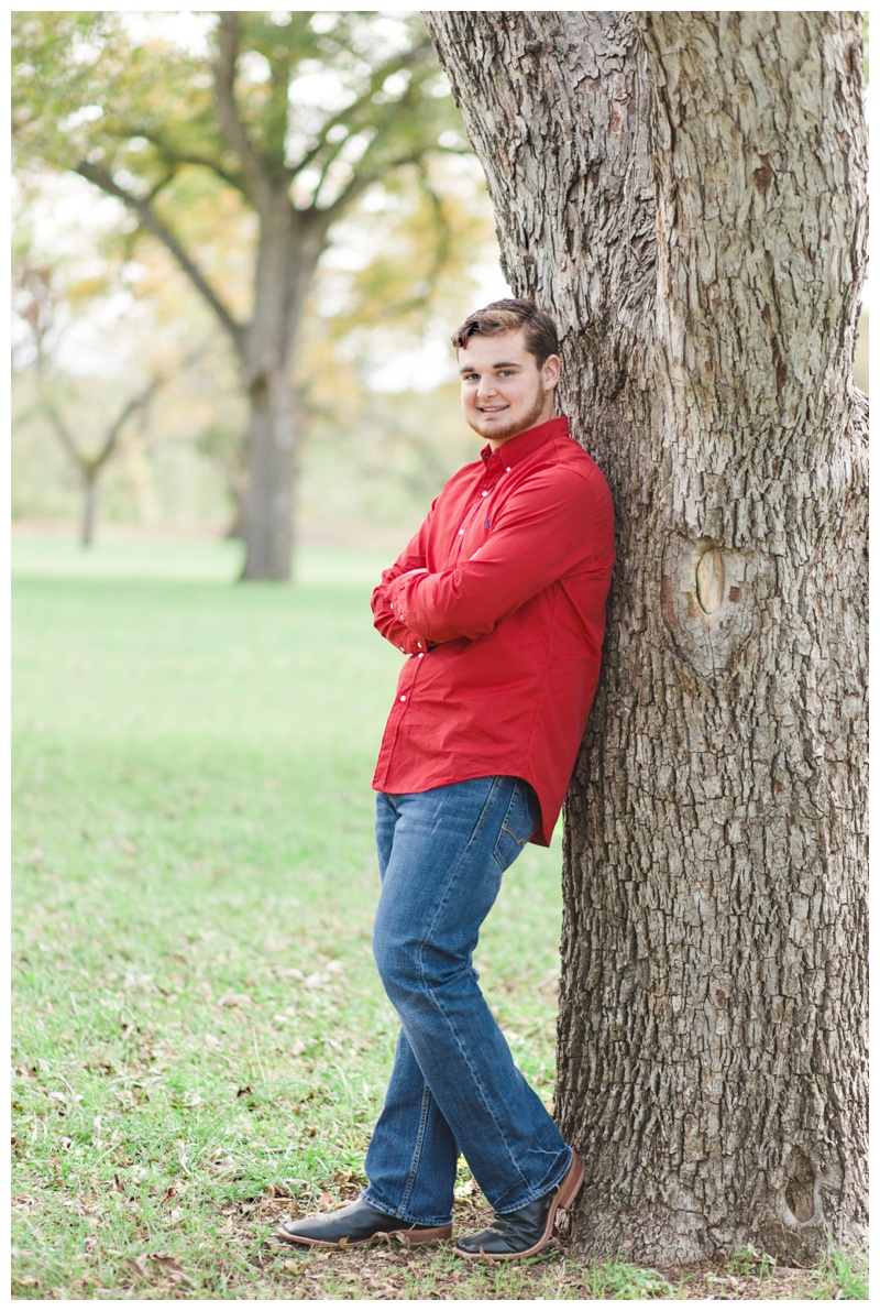 Guy Senior Portrait at Berry Springs Park in Georgetown, Texas