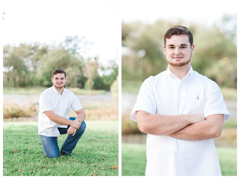 Guy Senior Portrait at Berry Springs Park in Georgetown, Texas