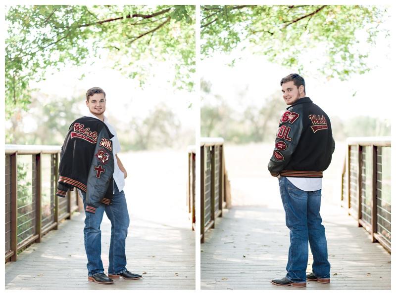 Guy Senior Portrait at Berry Springs Park in Georgetown, Texas