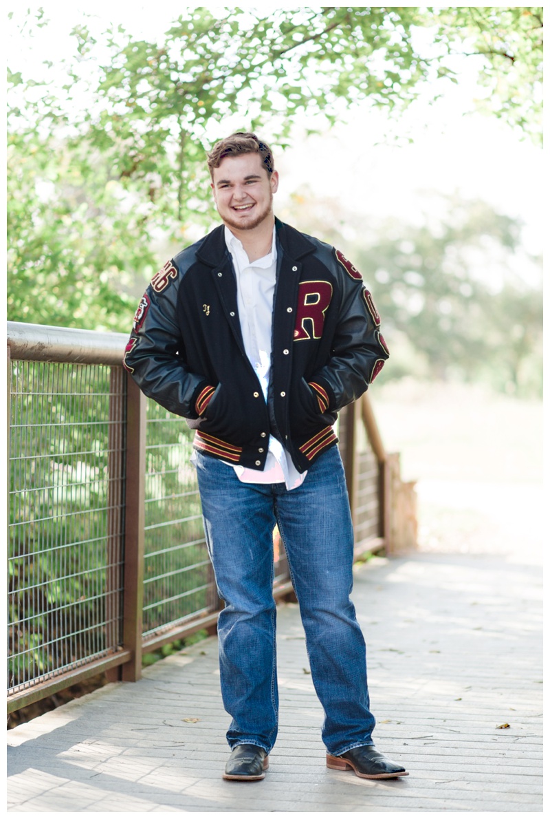 Guy Senior Portrait at Berry Springs Park in Georgetown, Texas