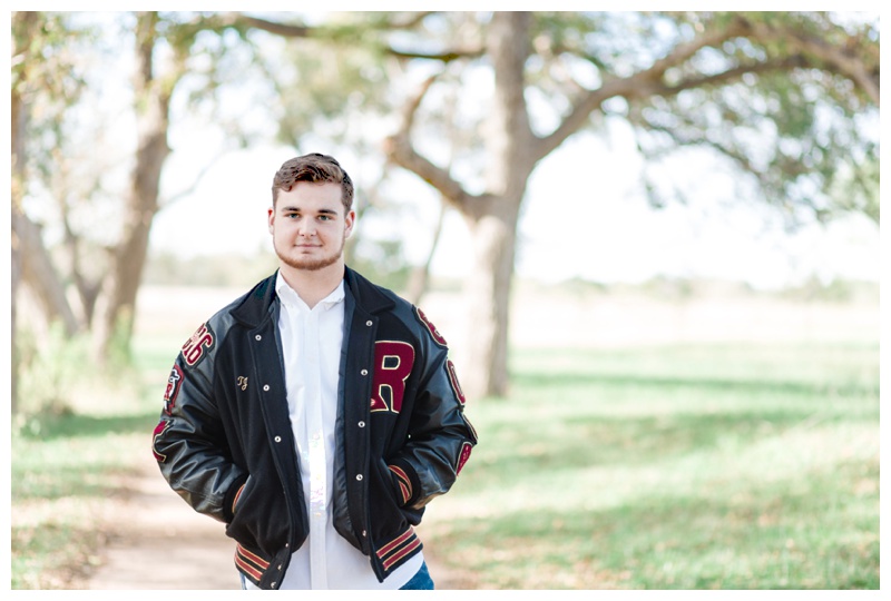 Guy Senior Portrait at Berry Springs Park in Georgetown, Texas