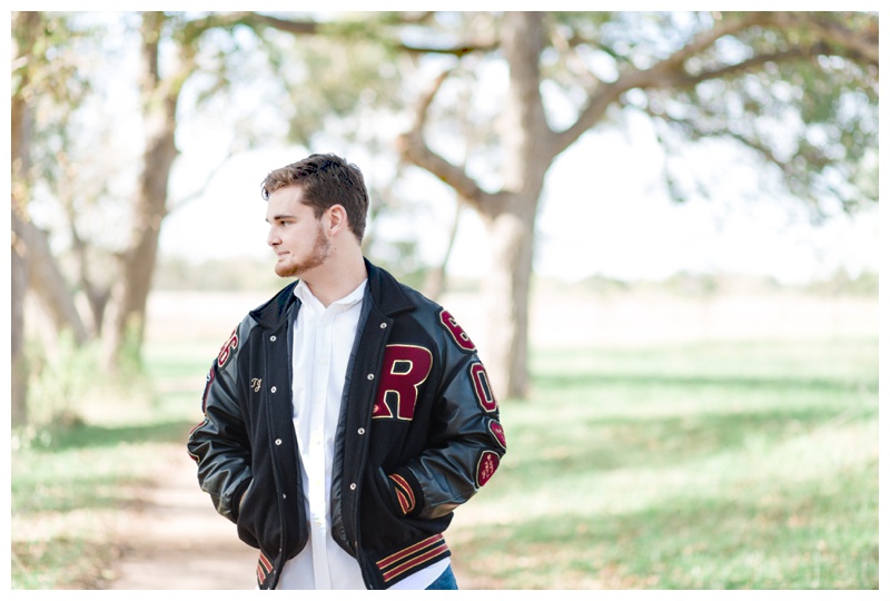 Guy Senior Portrait at Berry Springs Park in Georgetown, Texas