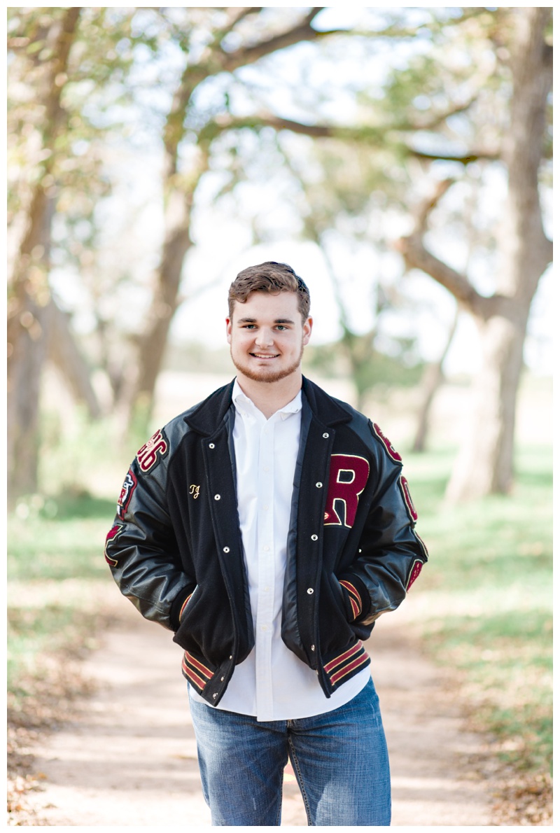 Guy Senior Portrait at Berry Springs Park in Georgetown, Texas