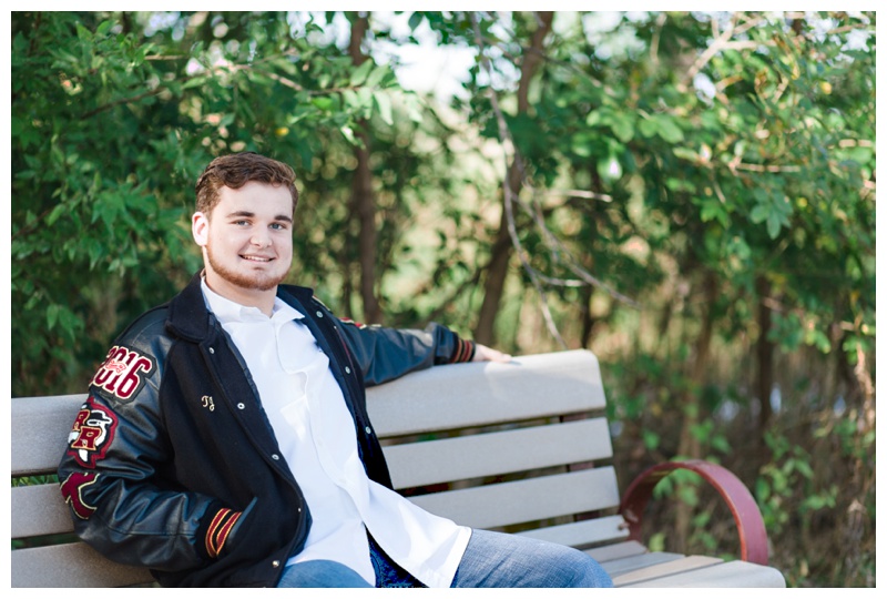 Guy Senior Portrait at Berry Springs Park in Georgetown, Texas