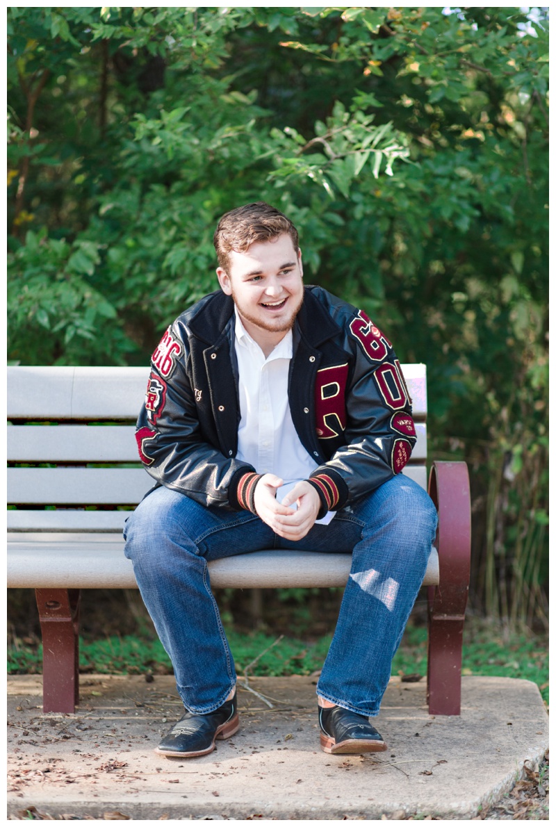 Guy Senior Portrait at Berry Springs Park in Georgetown, Texas