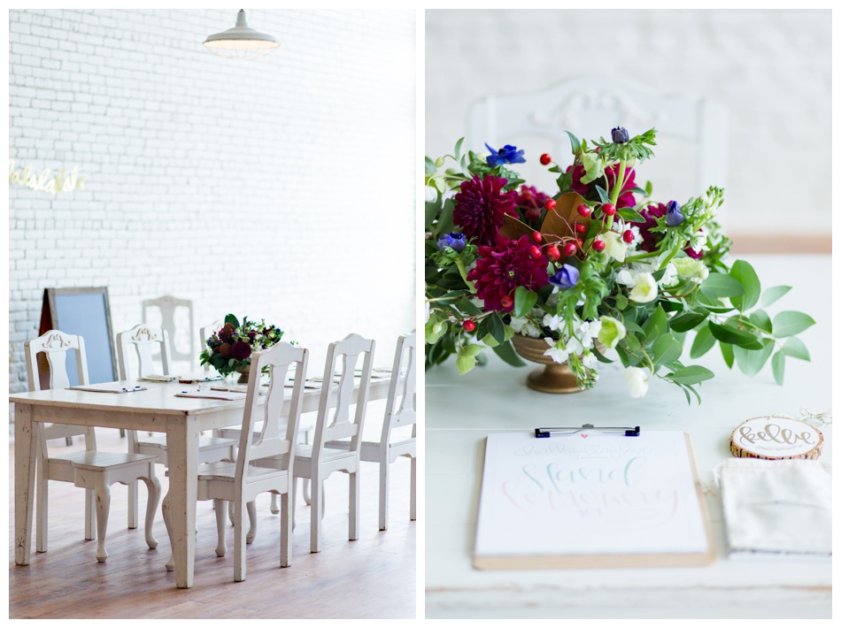 Stems Floral Design arrangement on The Good Life Furniture Collection at One Eleven East in Hutto, Texas