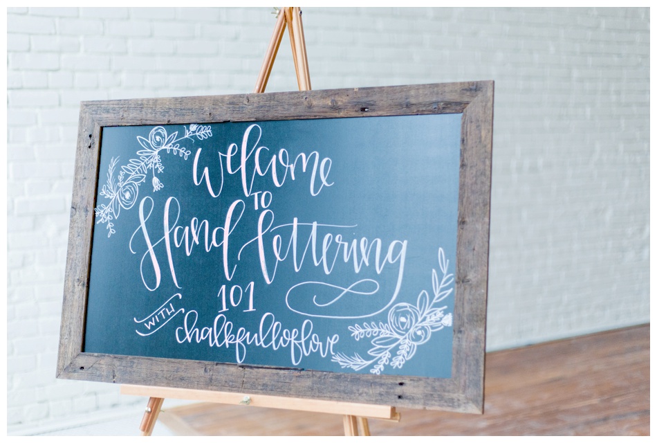 Chalkfulloflove Handlettering 101 Workshop at One Eleven East in Hutto, Texas