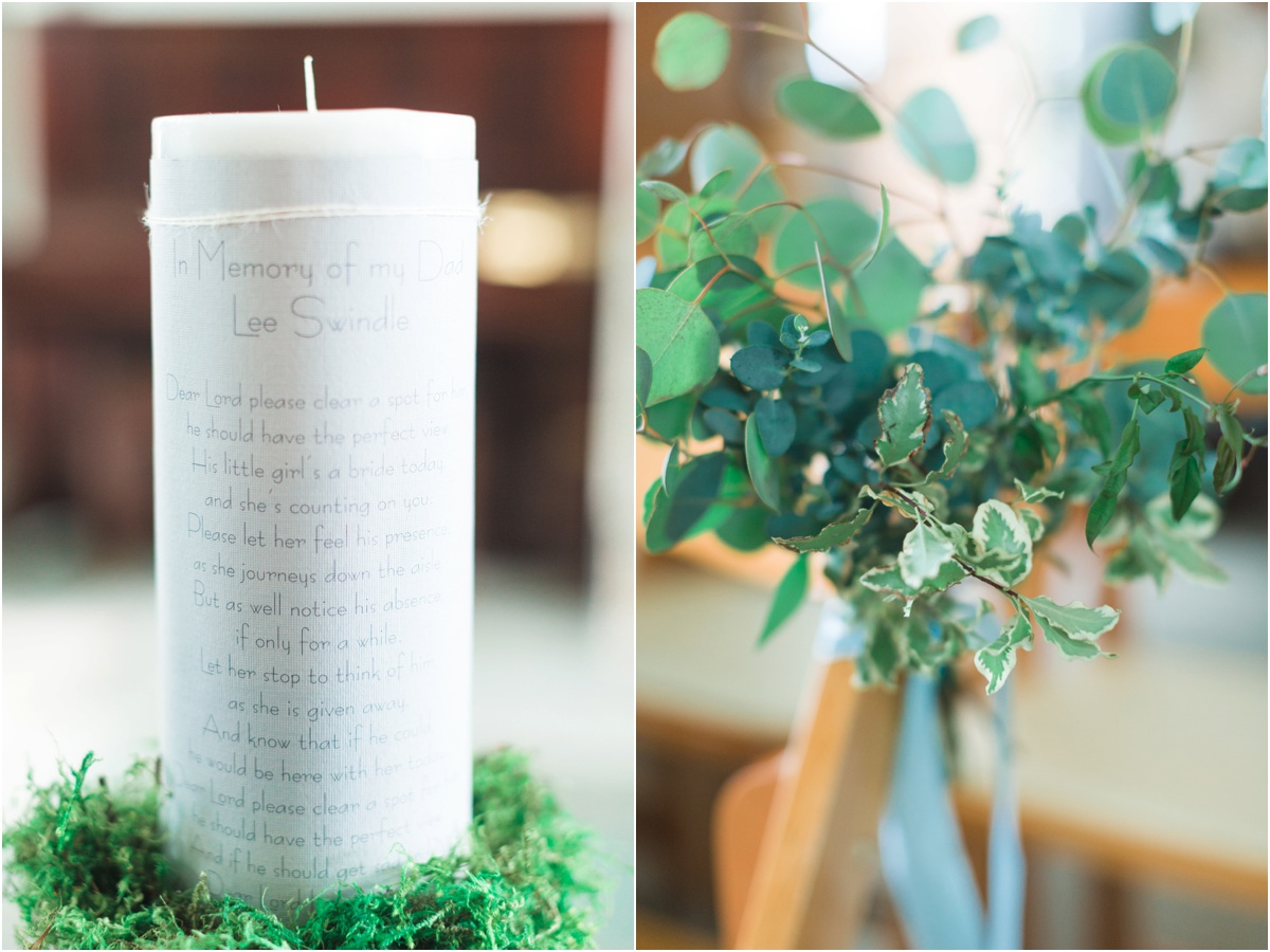 In memory of wedding candle