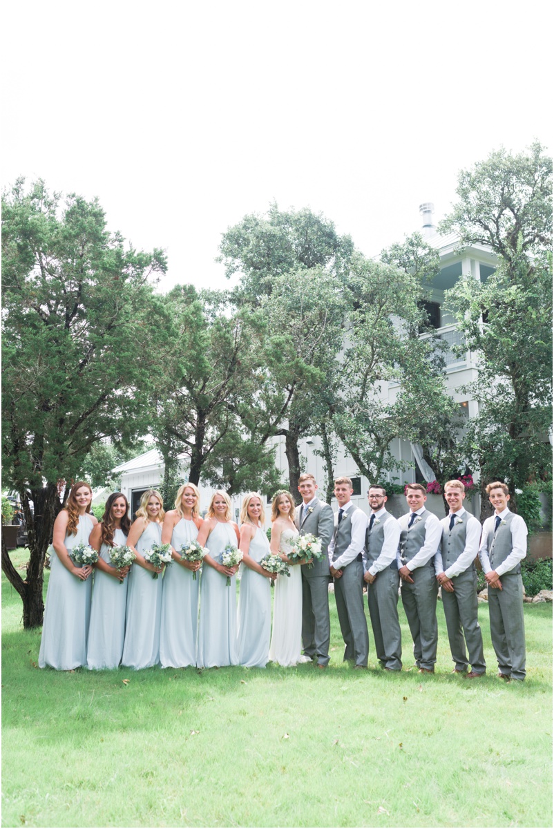 Texas Hill Country Wedding Party Photos Powder Blue and Grey