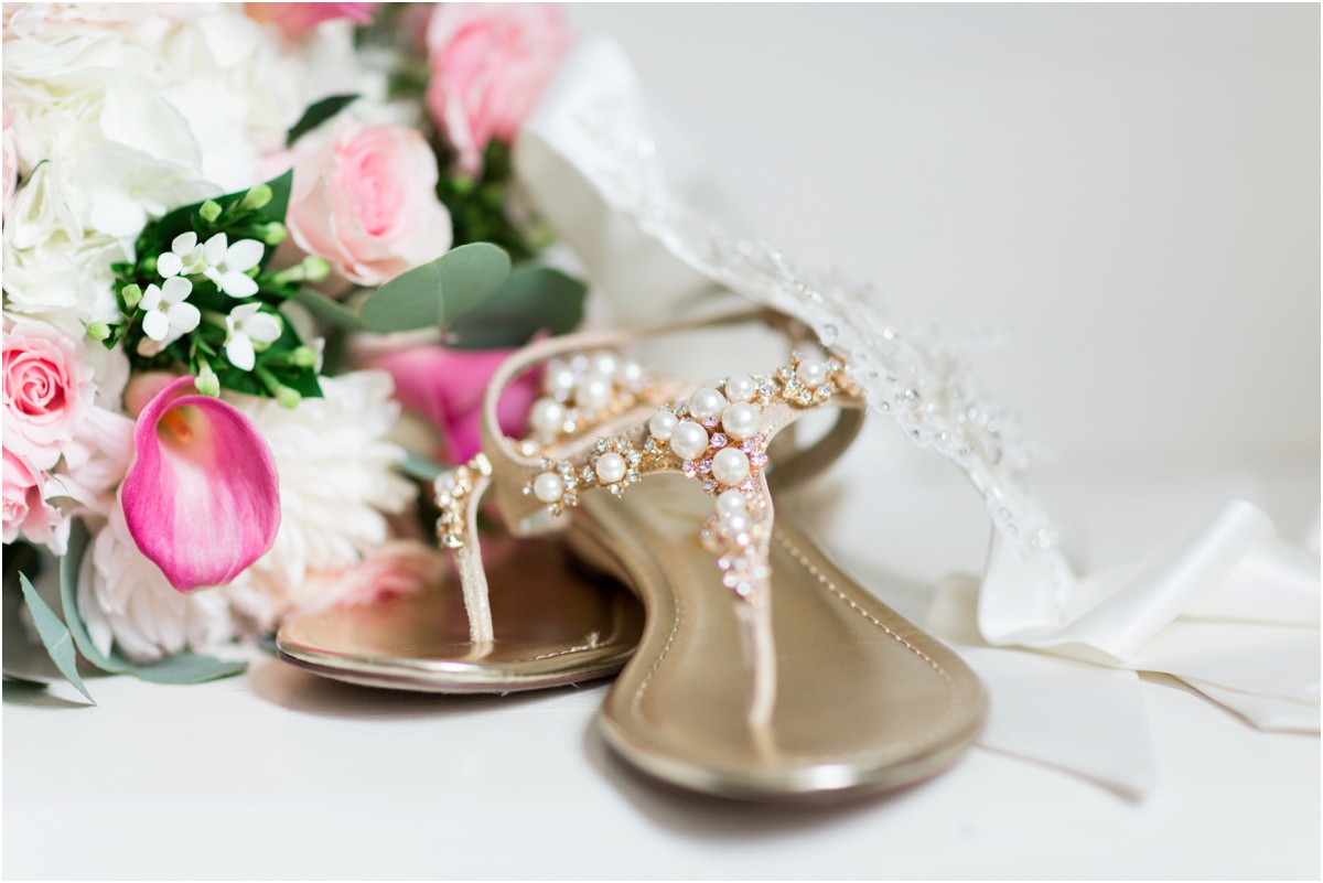 gold wedding sandals