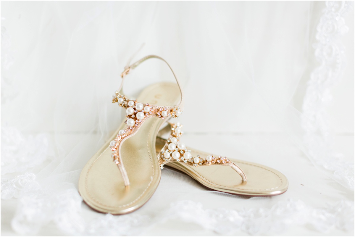 gold wedding sandals