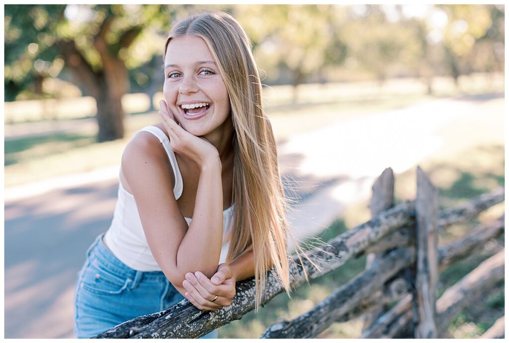Candid senior photos at park in Southern California